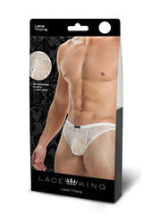 Lace King Lace Thong - Medlum - White - Large/Medium