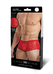 Lace King Lace Trunks - Red - Large/Medium