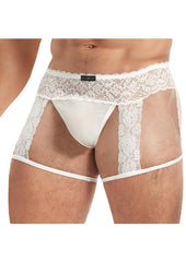 Lace King Men's Lace and Mesh Garter Panty