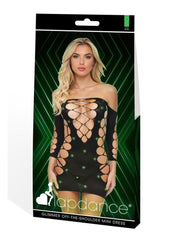 Lapdance Lingerie Glimmer Off The Shoulder Minidress - Os - Glow In The Dark