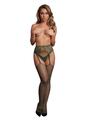 Le Desir Fishnet and Lace Garterbelt Stocking