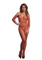 Le Desir Lace Long Sleeved Bodystocking - One Size - Sunset Glow