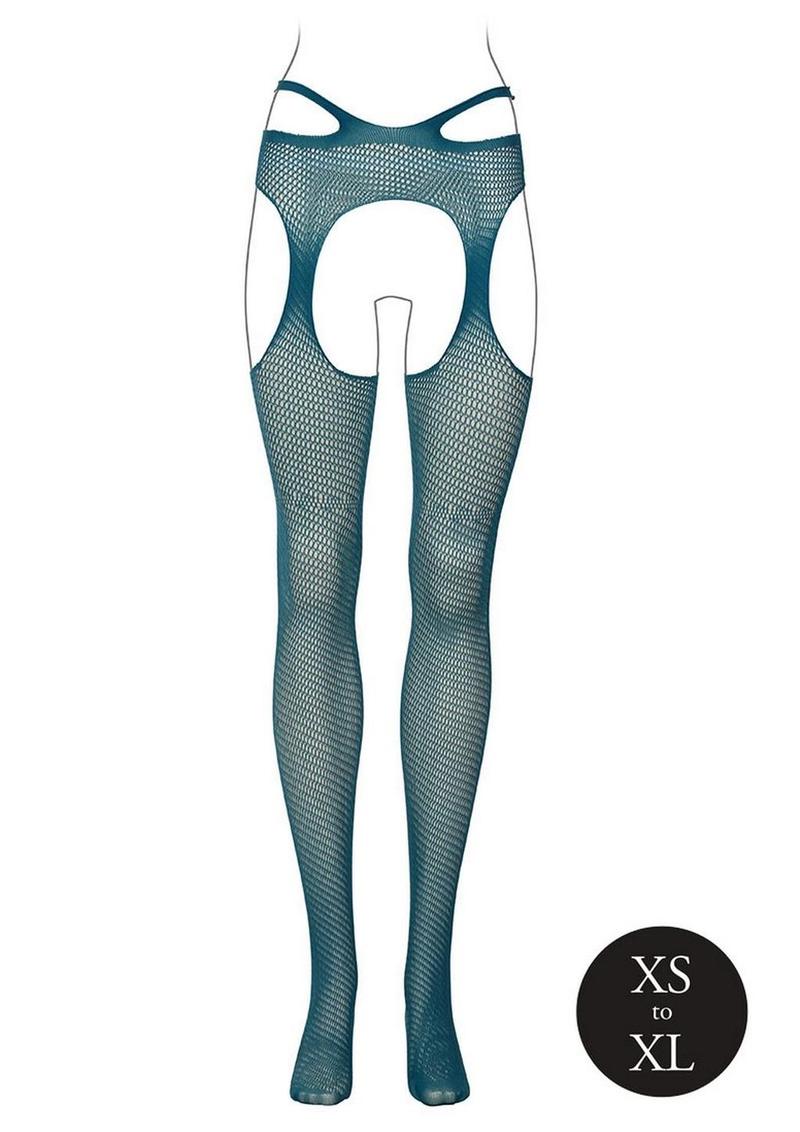 Le Desir Suspender Pantyhose with Strappy Waist - Blue - One Size