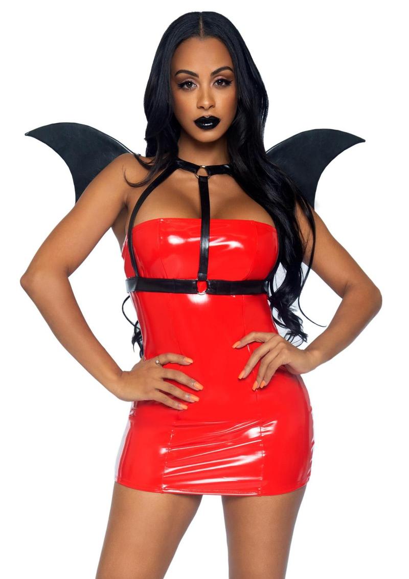 Leg Avenue Bat Wing Body Harness Fetish Wear Halloween