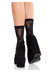 Leg Avenue Bow Net Anklets Female Fetish Wear