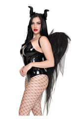 Black chiffon wings costume set