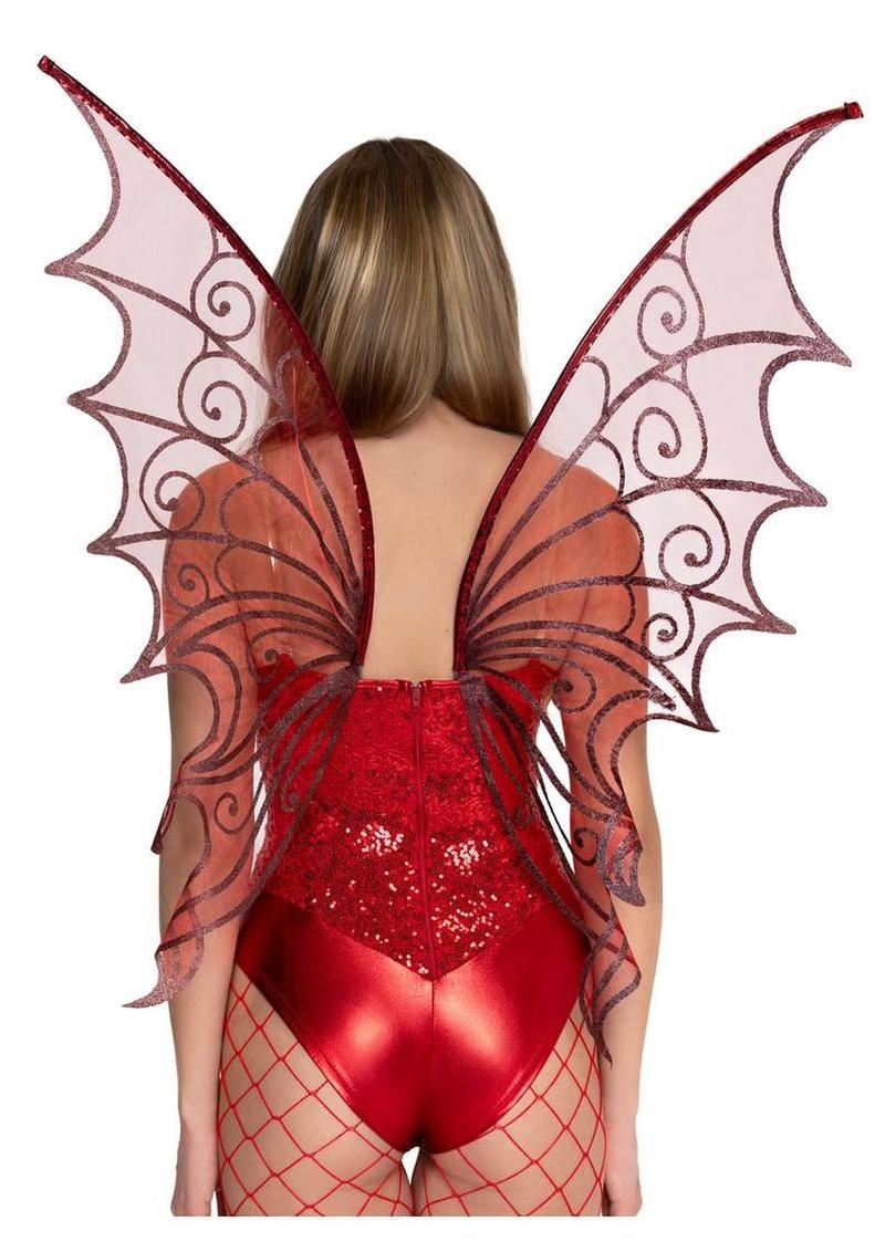 Sexy costume accessory pixie wings black