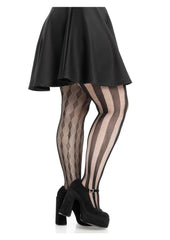 plus size harlequin net tights bbw lingerie