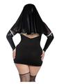 Leg Avenue Holy Hottie Set Boned Garter Dress with Cross Accents and Nun Habit