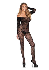 black lace lingerie jumpsuit