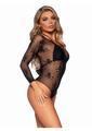 Leg Avenue Micro Net Snap Crotch Skull Bodysuit