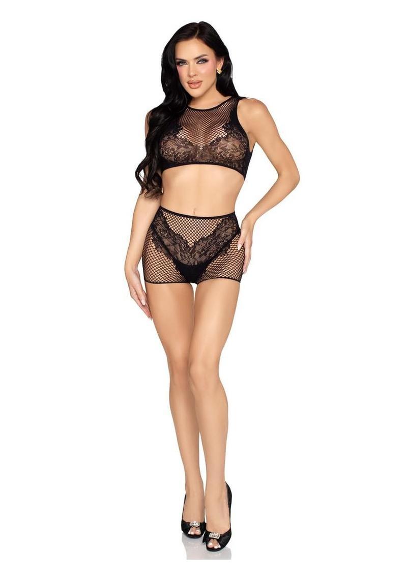 net lace lingerie set