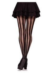 Leg Avenue Net and Opaque Striped Tights Fetish Wear Sex Lingerie