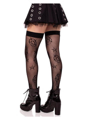 Black Thigh High Fetish Wear BDSm 