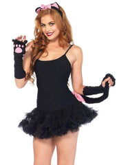 Leg Avenue Pretty Kitty Accessory Kit - Black - One Size - 3 Piece