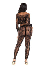 black footless tights bedroom lingerie
