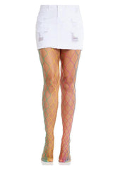 Leg Avenue Rainbow Fence Net Tights Women's Lingerie