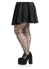 plus size spiderweb net tights bbw lingerie
