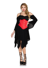 Waist cincher full busk closure detail