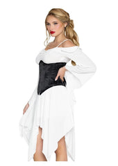 Waist cincher full busk closure detail