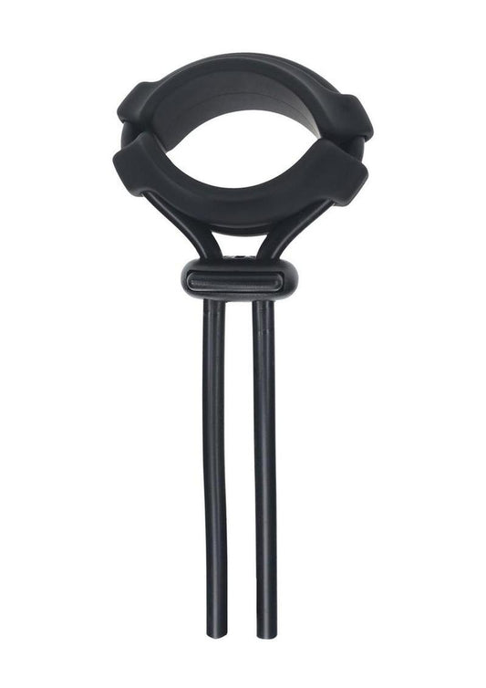 Levelz Detachable Wide Adjustable Silicone Lasso Cock Ring - Black - 5mm