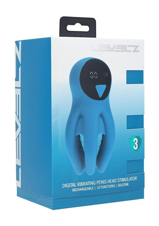 digital vibrating penis head stimulator made from soft silicone for targeted pleasure - Teal