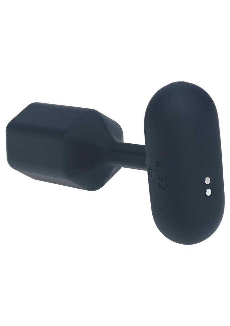 Large vibrating anal plug silicone body safe rechargeable water resistant design flared base textured head ideal for erotic anal play