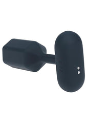 Large vibrating anal plug silicone body safe rechargeable water resistant design flared base textured head ideal for erotic anal play