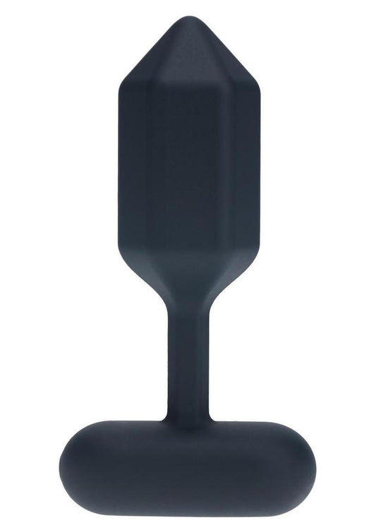 Levelz Hexagonal Vibrating Silicone Rechargeable Anal Plug - Black - Large