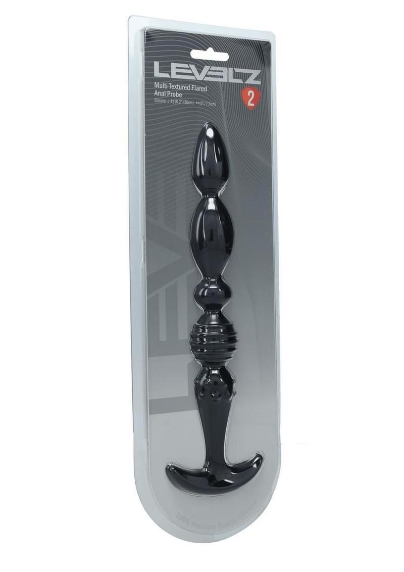 flexible silicone anal toy featuring smooth ribs curves and beads for dynamic sensations- Black