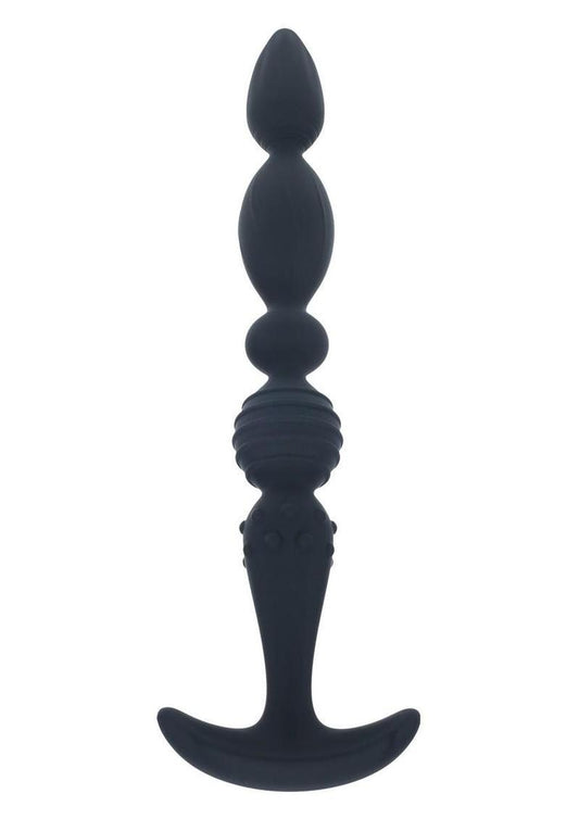 Levelz Multi Textured Silicone Flared Anal Probe - Black