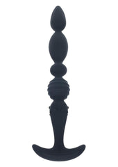 Levelz Multi Textured Silicone Flared Anal Probe - Black