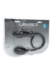 levelz ribbed inflatable silicone anal plug with flared base for deep customizable stimulation and safe play