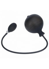 inflatable anal toy crafted from smooth body safe silicone with ribbed shaft for enhanced sensation