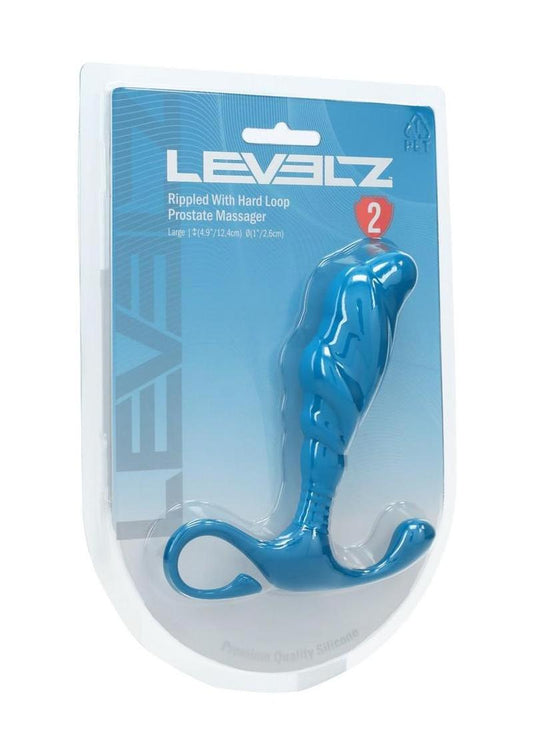 levelz rippled silicone prostate massager with hard loop handle for precise control and deep stimulation