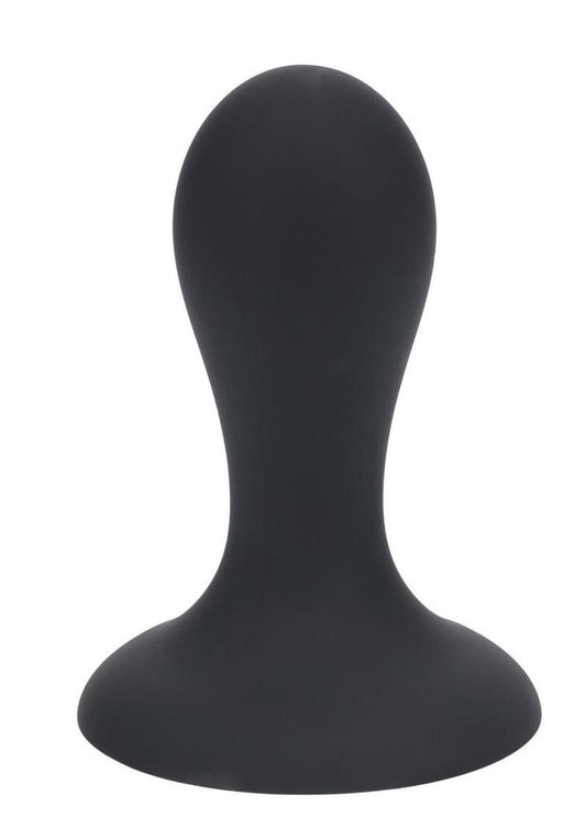Levelz Single Rattle Liquid Silicone Anal Plug - Black - Small