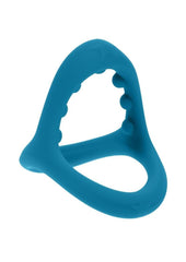 Levelz Soft Bead Grip Silicone Cock and Ball Ring - Teal