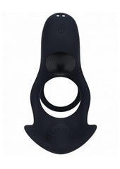 rechargeable silicone cock ring with three motors for intense vibrating pleasure