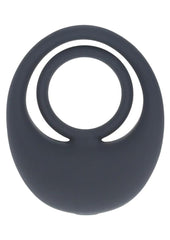 Levelz Vibrating Liquid Silicone Rechargeable Cock and Ball Ring - Black