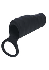 flexible silicone cock and ball sleeve offering snug support for longer lasting play