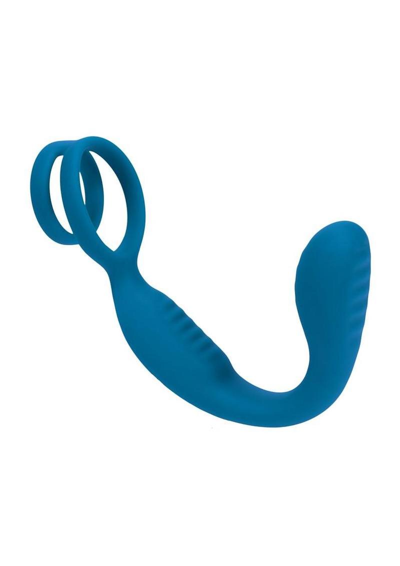 ergonomic prostate stimulator and cock ring for full body arousal during partner play