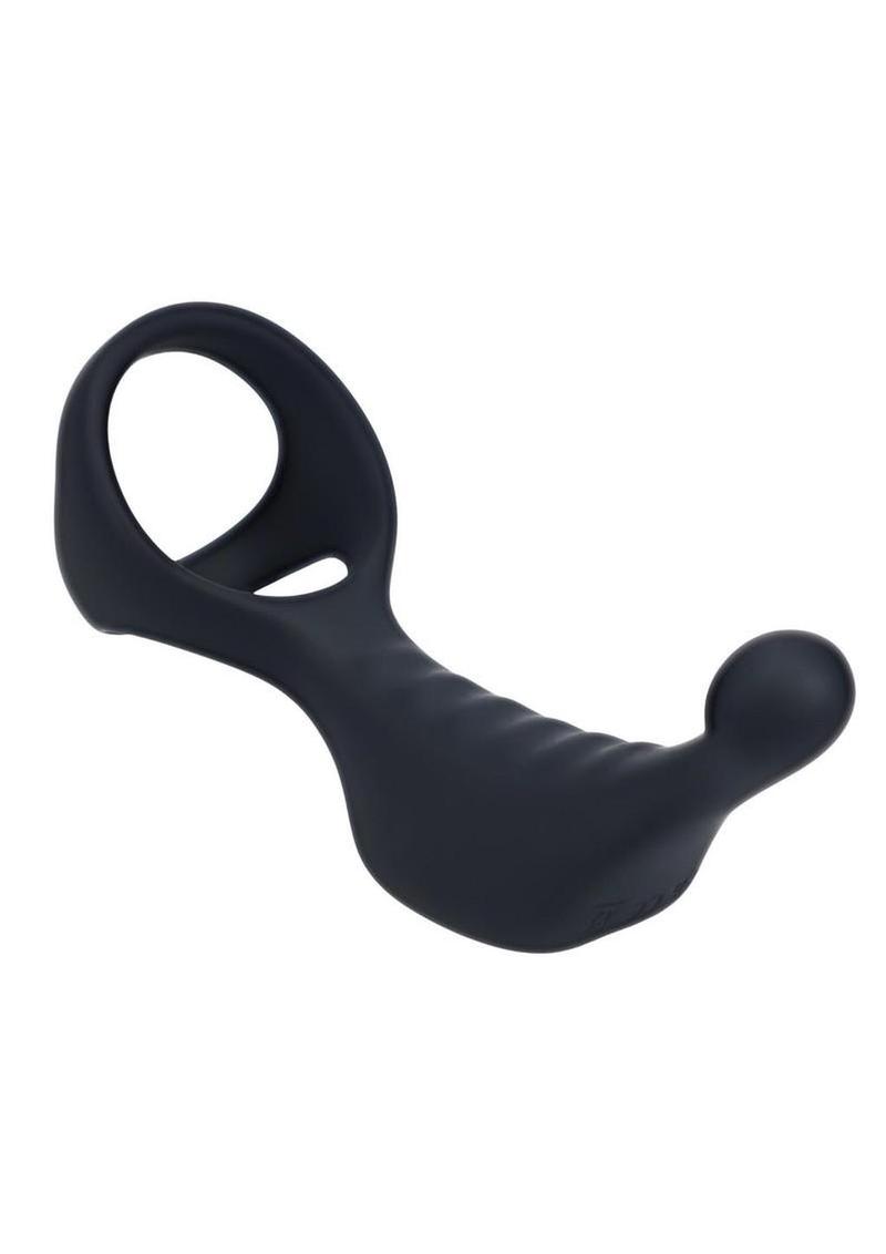 rechargeable silicone prostate massager with tri o cock ring designed for powerful anal pleasure