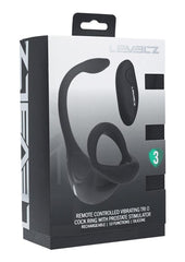 Vibrating cock ring with remote prostate massager rechargeable silicone body safe flexible design for solo or couples play stimulation