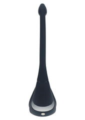 Levelz Vibrating Silicone Rechargeable Tri O Cock Ring with Prostate Stimulator and Remote Control - Black