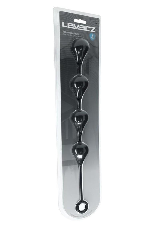 Smooth silicone anal balls in waterdrop shape for gradual stretch, body safe material, and a secure loop handle for safety