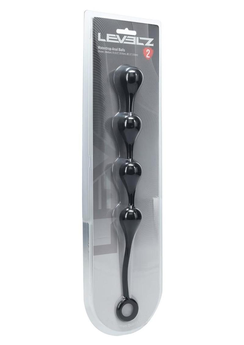 Graduated silicone anal droplets with rounded tips for comfort, increasing girth for slow stretch and enhanced pleasure