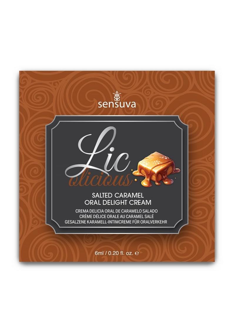 Lic-O-Licious Throat Coating Oral Delight Cream Salted Caramel 6ml Packet