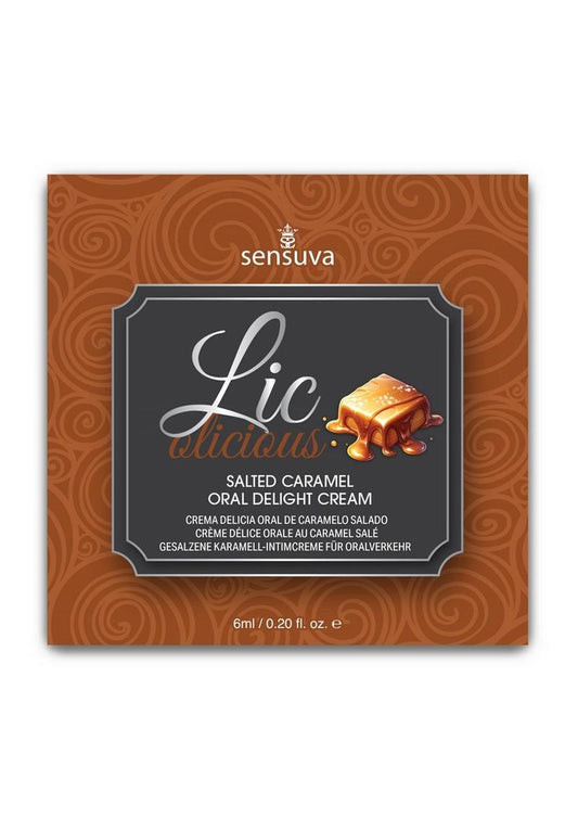 Lic-O-Licious Throat Coating Oral Delight Cream Salted Caramel 6ml Packet