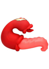 female sex toy with dual action licking tongue and vibrating shaft for total arousal
