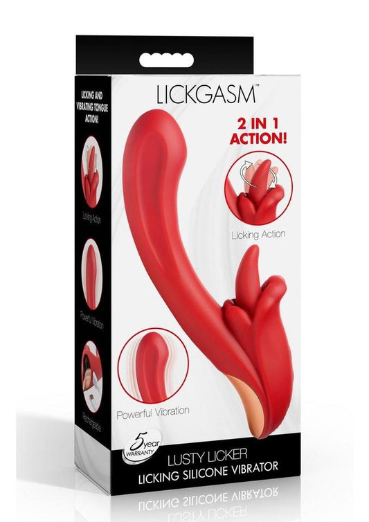 Luxury female sex toy silicone vibrator with licking tongue